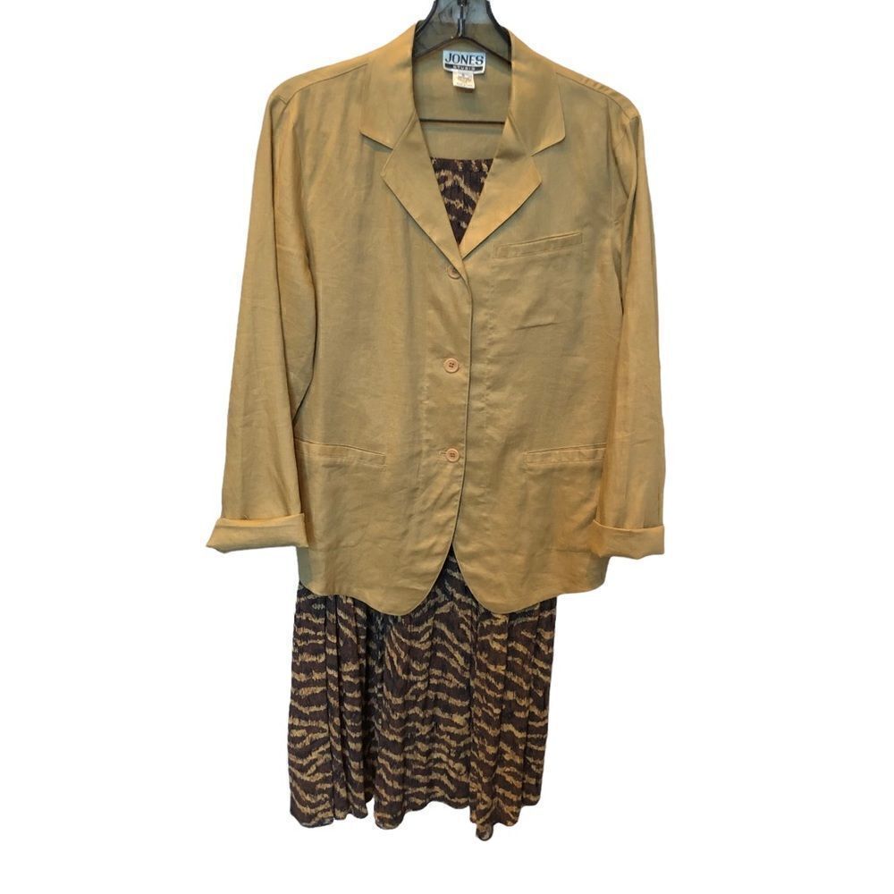 Jones Studio skirt/jacket set black/brown and tan Small Excellent condition S 6